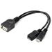 PremiumCord USB redukce kabel USB A/female+Micro USB/female - Micro USB/male OTG