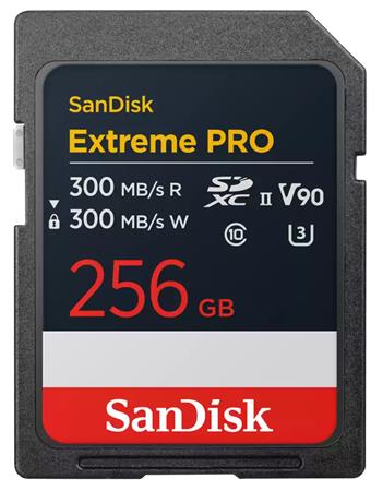 SanDisk Extreme PRO, 256GB SD UHS-II (V90)
