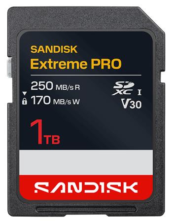 SanDisk Extreme Pro SD UHS-I 1TB SD 250MB/s(R) / 170MB/s(W)