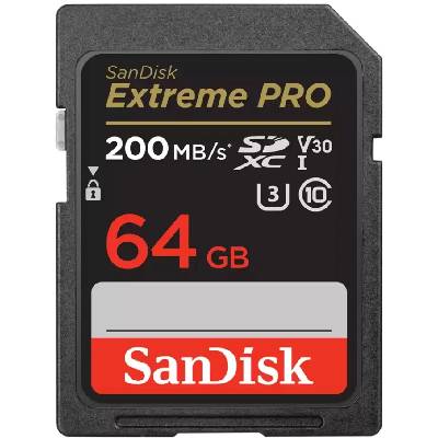 SanDisk Extreme Pro SD UHS-I 64GB SD 200MB/s Read 90MB/s Write