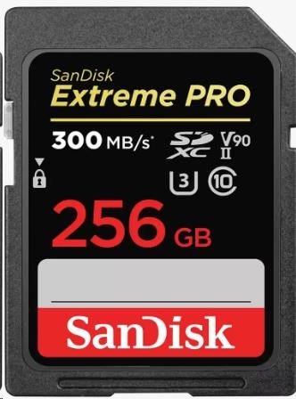 SanDisk Extreme PRO SDXC 256GB 300MB/s V90 UHS-II