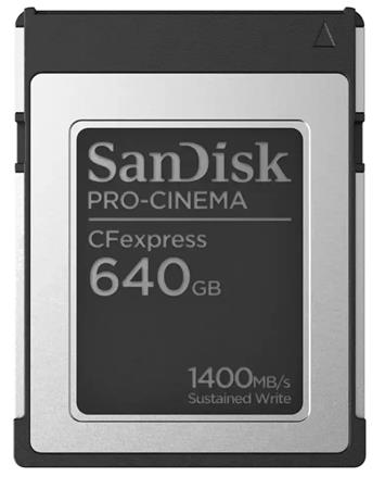 SanDisk PRO-CINEMA CFexpress Type B Card 640GB up to 1700MB/s Read, up to 1500MB/s Write