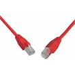 Solarix Patch kabel CAT5E SFTP PVC 5m červený snag-proof C5E-315RD-5MB