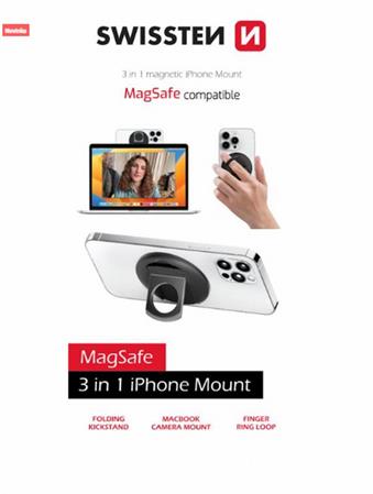 SWISSTEN 3in1 MagStick IPHONE MOUNT BLACK (kompatibilní s MagSafe)