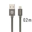 SWISSTEN DATA CABLE USB / LIGHTNING TEXTILE 0,2M GREY