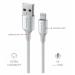 SWISSTEN DATOVÝ KABEL TEXTILE II USB / LIGHTNING 1,5 M BÍLÝ