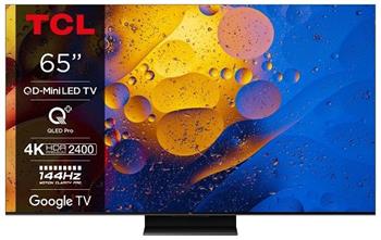 TCL 65C765 SMART TV 65" QLED/4K UHD/Mini LED/144Hz/4xHDMI/USB/LAN/GoogleTV