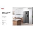TCL RC605SXD0 Americká lednice, šedá, FreeBuilt-In Cross Door POŠKOZENÁ KRABICE