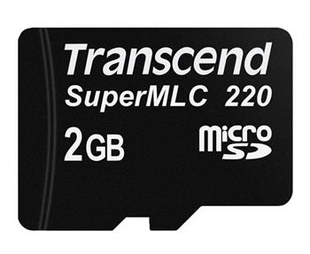 Transcend 2GB microSD220I UHS-I U1 (SuperMLC) průmyslová paměťová karta, 80MB/s