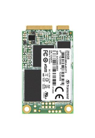 TRANSCEND MSA452T2 256GB Industrial 3K P/E SSD disk mSATA, SATA III 6Gb/s (3D TLC), 560MB/s R, 410MB/s W