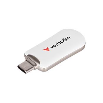 VERBATIM Plectra 256GB USB-C 3.2 Gen 1 bílá