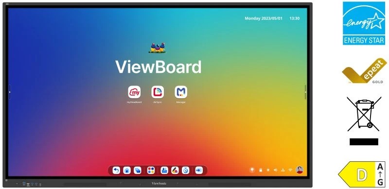 Viewsonic IFP8634 86" 4K 3840x2160/TFT/450cd/8ms/4xHDMI/VGA/DP/RS232/OPS/5xUSB/2xUSB-C/2xRJ45/Repso/VESA/Android 14