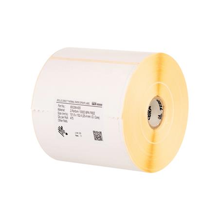 Zebra Label, Paper, 57x38mm; Thermal Transfer, Z-PERFORM 1000T REMOVABLE, Uncoated, Removable Adhesive, 25mm Core, EAZIPRICE